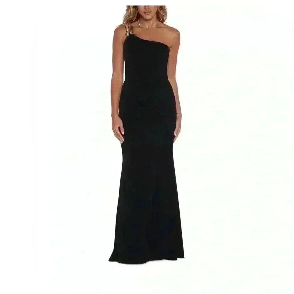 Xscape Rhinestone Strap Gown Size 6P NWT